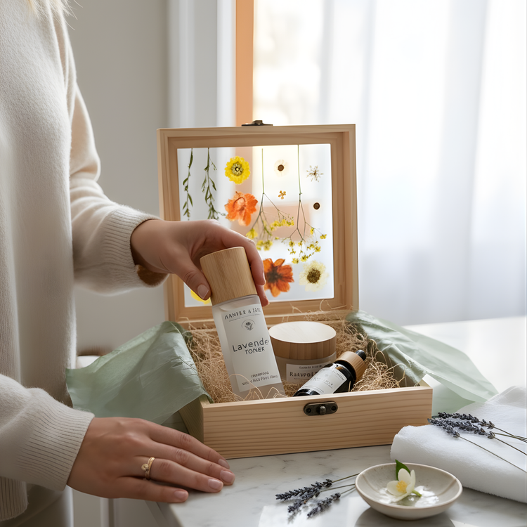 PRE-ORDER Holiday Gift Box: 3-Step Skincare Gift Set in Hand-Crafted Keepsake (Limited Edition)